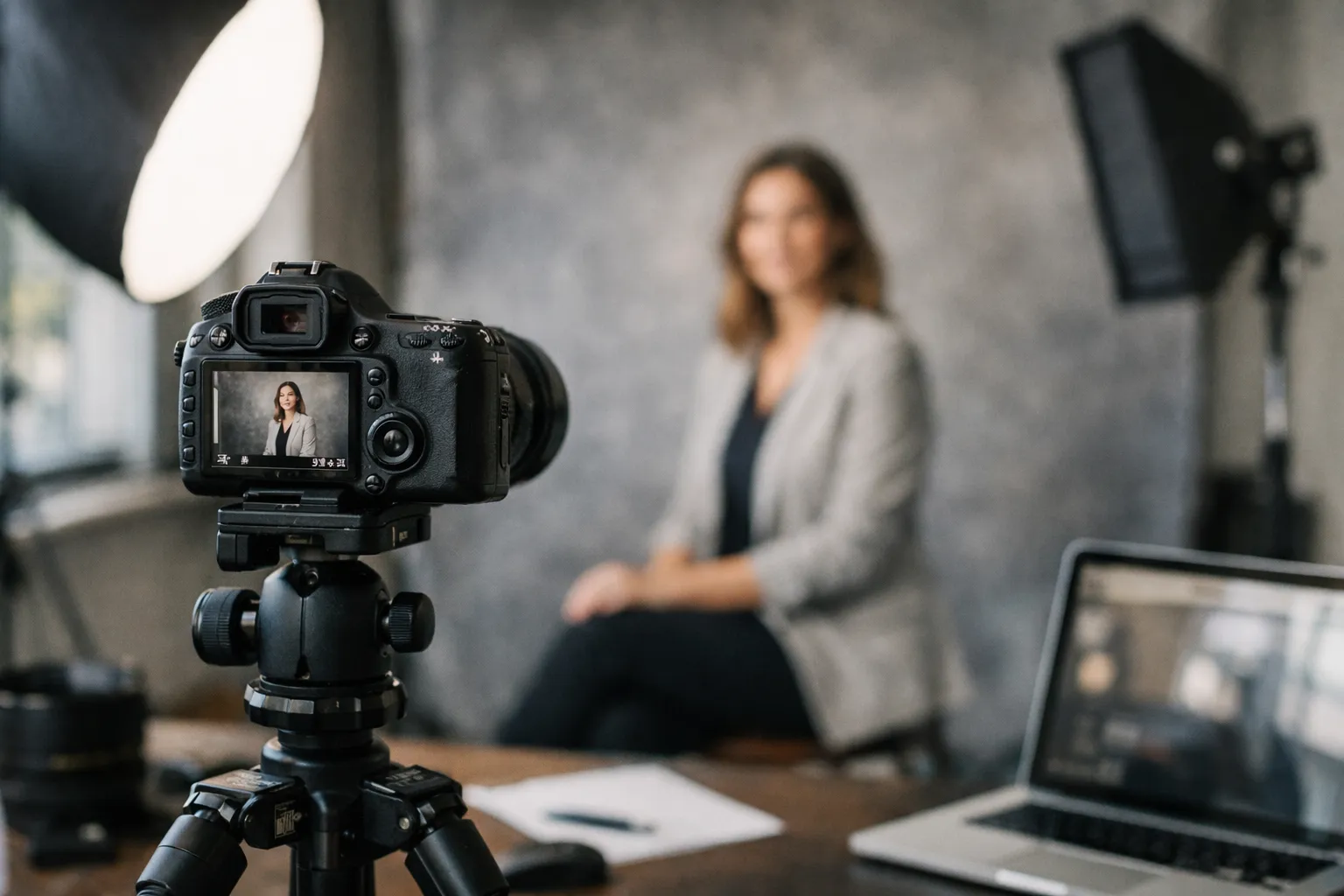 business headshots posing example with relaxed shoulders and slight body turn
