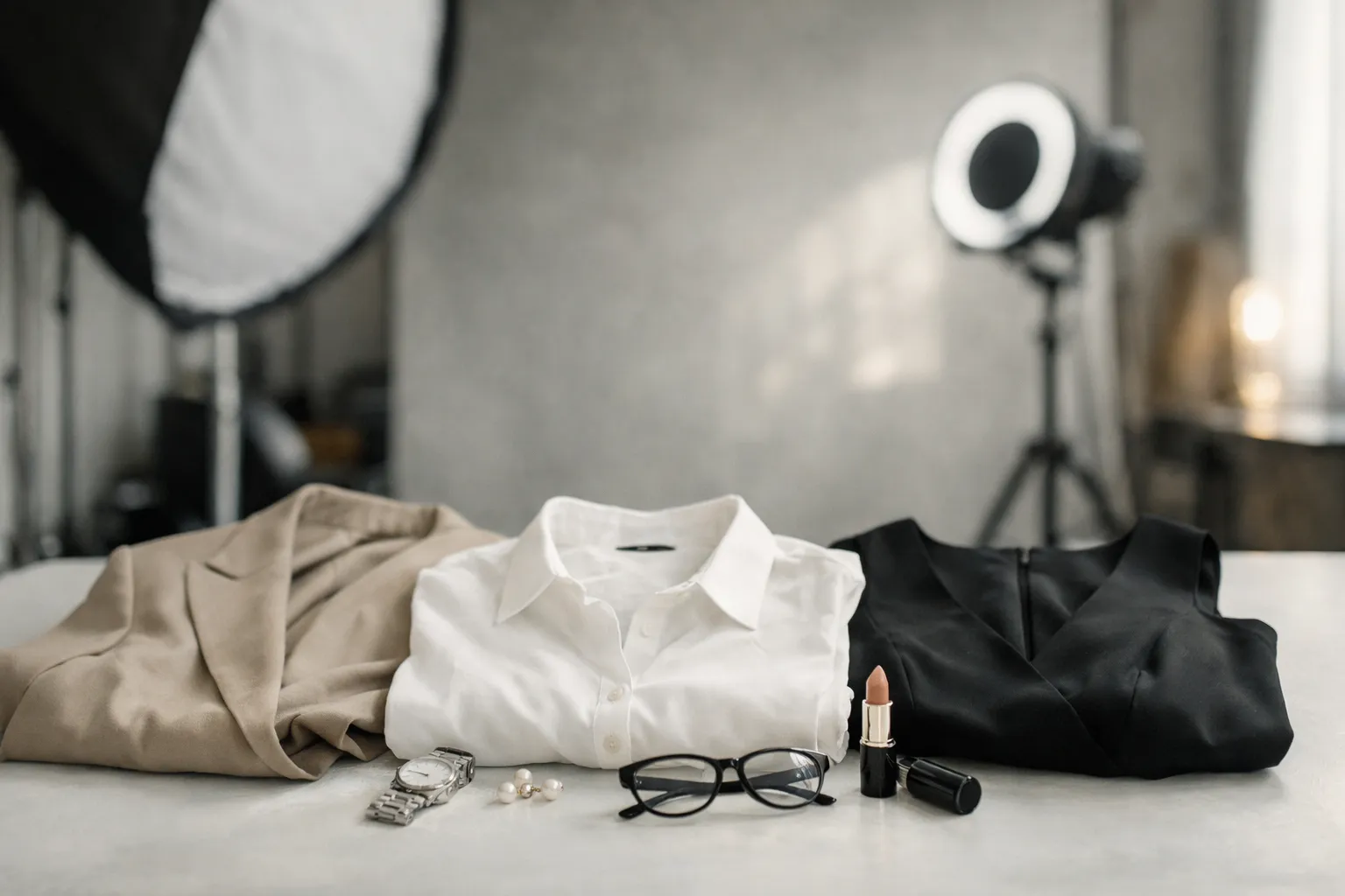 attire for professional headshots ideas for women in a studio setting