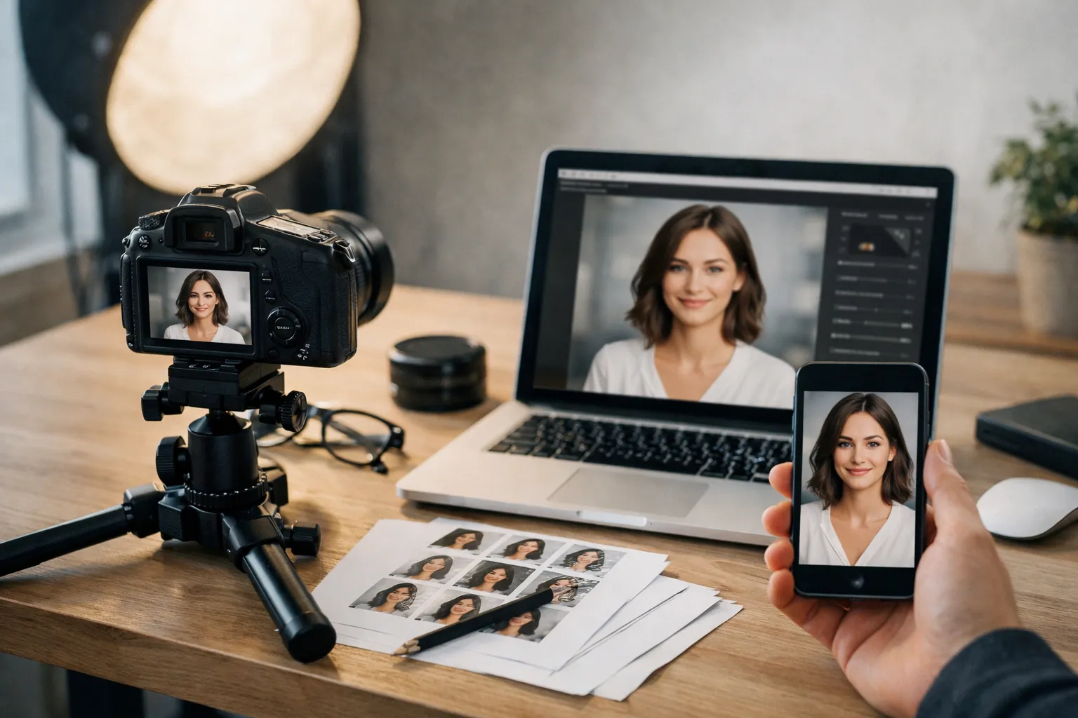 KI generiertes Portrait und echte Aufnahme im Vergleich, kosten für bewerbungsfotos im Überblick