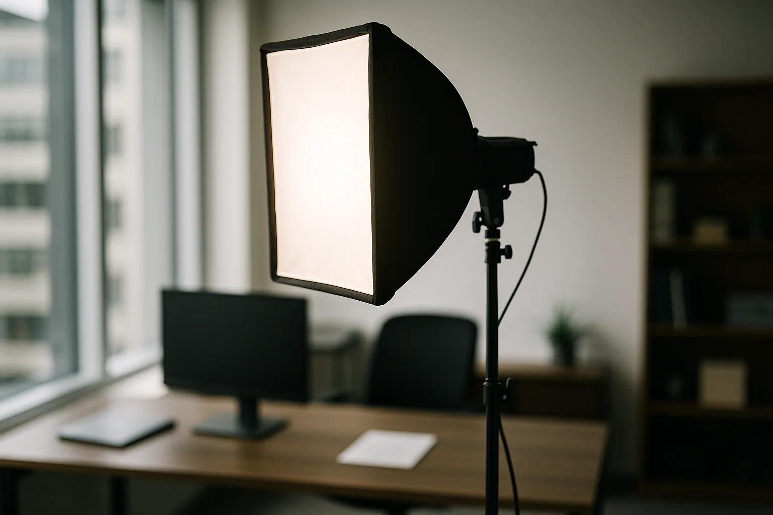 Lighting setup for corporate headshots