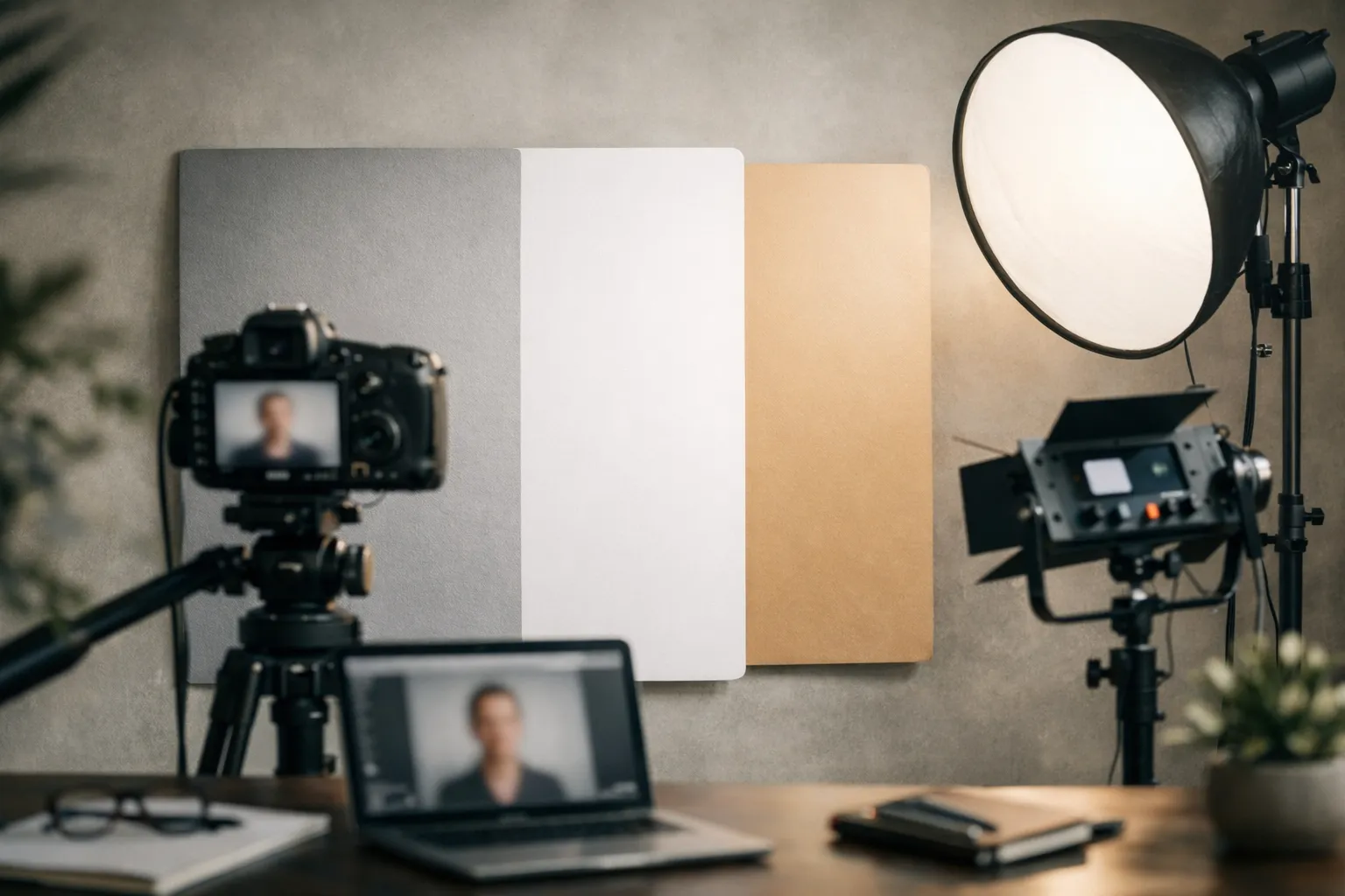 team headshots guide background tone comparison grid