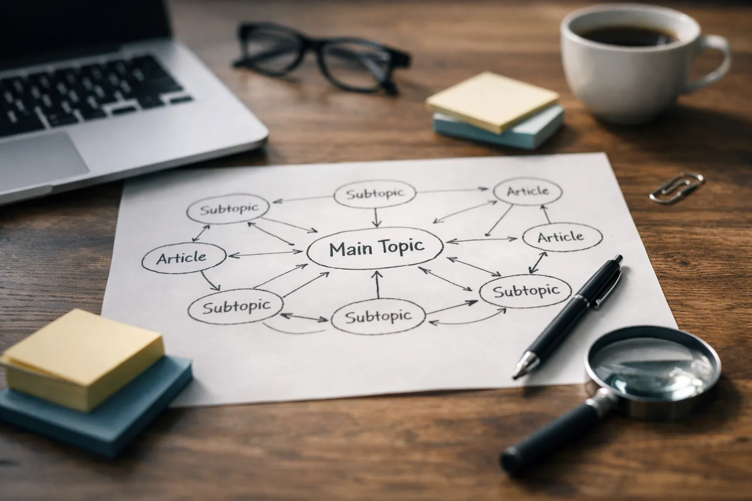 Internal linking map for seo for ai-generated content hub