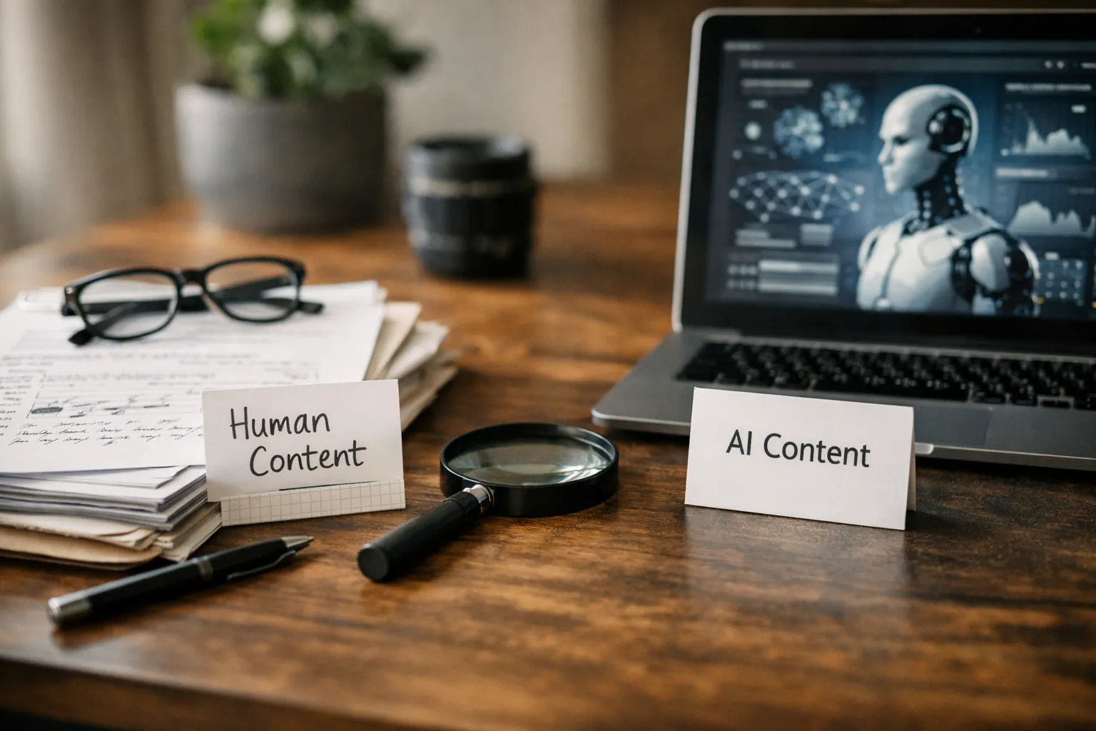 ai-generated vs human-created content signals mapped to E-E-A-T: experience, expertise, authoritativeness, trust