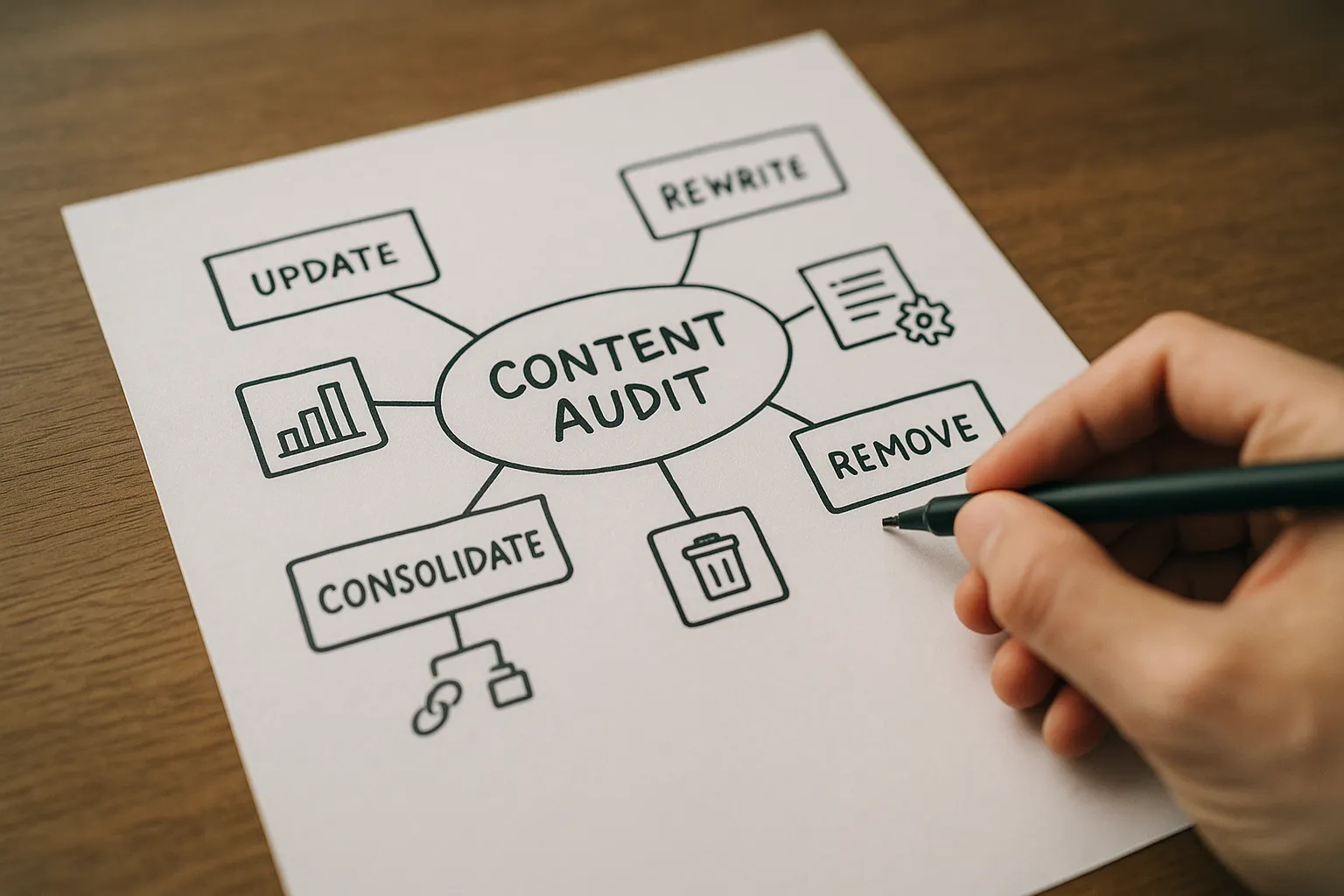 Content audit map to improve blog rankings