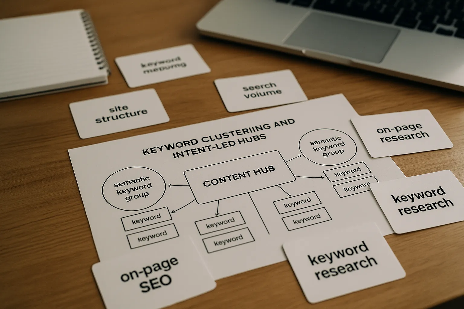 semantic keyword groups mapped to site architecture