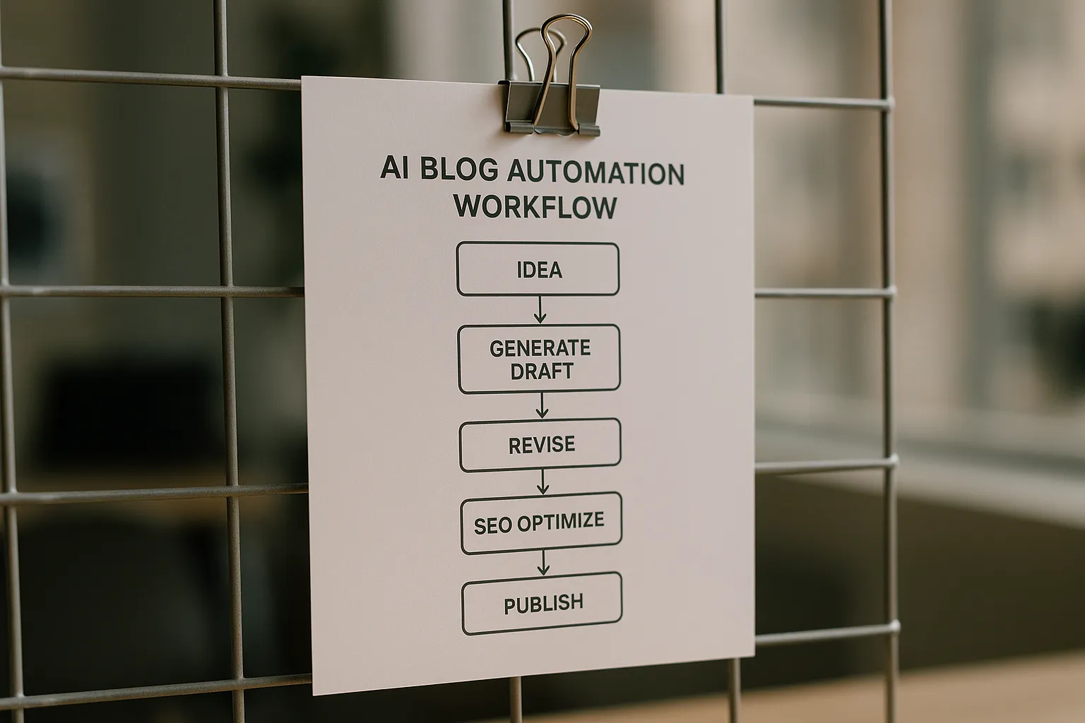 AI blog automation workflow diagram